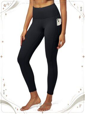 High Waisted Yoga Leggings with Pockets Tummy Control Workout Pants